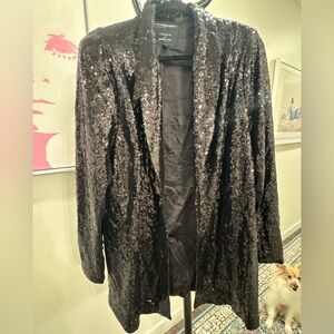 Limited Edition Sylvia Mollie Torrid Collection Black Sequin Blazer - 3X